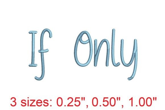 If Only Embroidery Font Review for Brands