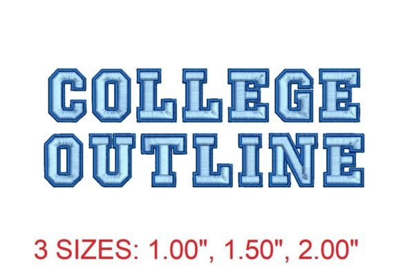 Review: College Outline Embroidery Font for Business