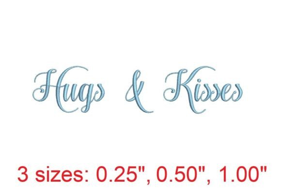 Review: Hugs and Kisses Embroidery Font for Craft Fairs