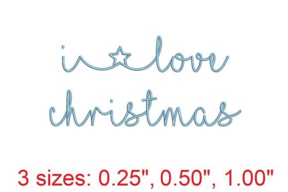 Review: I Love Christmas Embroidery Font