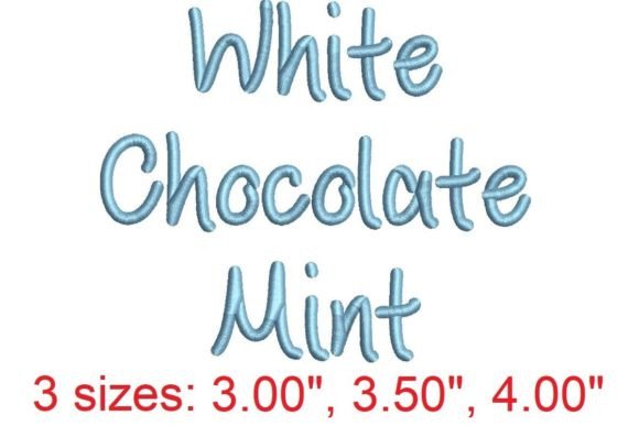 Review: White Chocolate Mint Embroidery Font