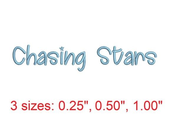 Reviewing Chasing Stars Embroidery Font