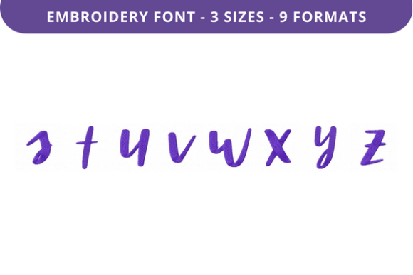 Reviewing Emma Jean Font S to Z for Embroidery