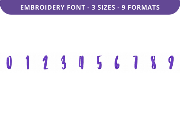 Reviewing Fifty First Dates Font 0 to 9 for Embroidery