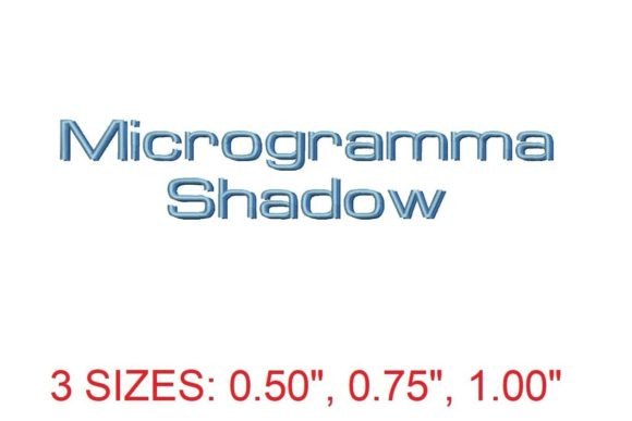 Reviewing Microgramma Shadow Embroidery Font
